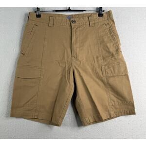 Tommy Bahama Key Isles Cargo Shorts Mens Sz 33 Beige Golf Chino Carpenter Resort
